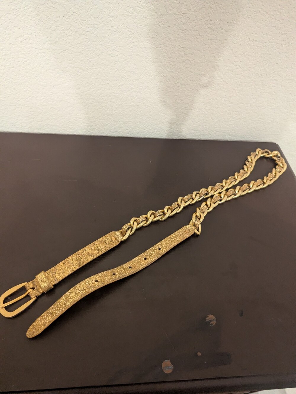 Massimo Dutti Chain Link Metallic Belt